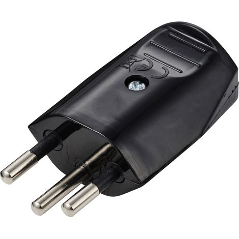 Sygonix SY-7279262 Netzstecker Schweiz Plastik 250 V/AC Schwarz (1/3)
