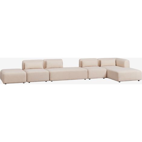 SKLUM 4-teiliges modulares Chaiselongue-Sofa in der rechten Ecke mit Chaiselongue und Puff Fogler                                   