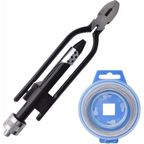 Pince à torsader les fils de sécurité (23 cm) avec 15 m de fil (0,8 mm) – pince à torsader les fils pour applications aéronautiques et de sécurité (1/5)