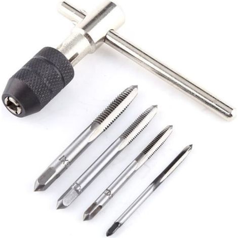 Taraud à filetage M3 / M4 / M5 / M6, outil de taraudage, pour opération de taraudage à la main, bois, plastique pour taraudage de