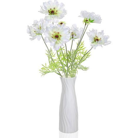 Lot de 2 fleurs artificielles de 60 cm avec longue tige, arrangements floraux en soie, bouquets de mariage, décoration pour maison, cuisine, jardin, fête, vase, décoration de table à manger (1/5)