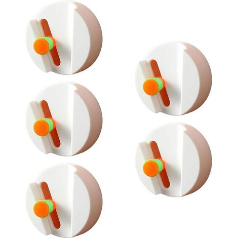 5 pièces blanc pâte forte sans poinçon vadrouille clip porteur collant crochet tenture murale crochet cuisine jardin garage stockage organisation,pour la cuisine à domicile, les toilettes, la salle de (1/5)