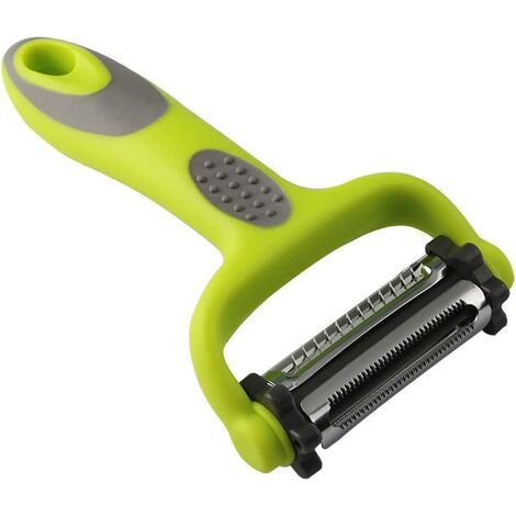 Éplucheur rotatif multifonctionnel 3 en 1 pour fruits et légumes, éplucheur de cuisine pratique, couleur vert (1/5)
