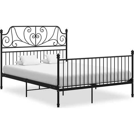 Bettgestell Schwarz Metall 140x200 cm