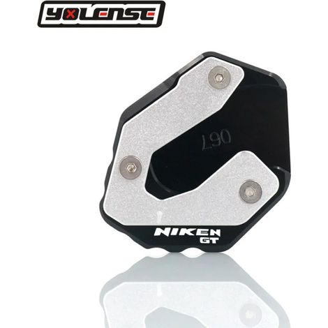 (Noir - NIKEN GT) Compatible avec les modèles YAMAHA NIKEN 2018-2020 et NIKEN GT 2019-2023. Béquille latérale, extension et support pour une meilleure stabilité. (1/4)