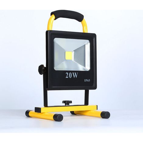 Lampada LED ricaricabile CoreParts da 20 W con spina UE + caricabatteria da auto, CA, cavo USB, MSPP8041