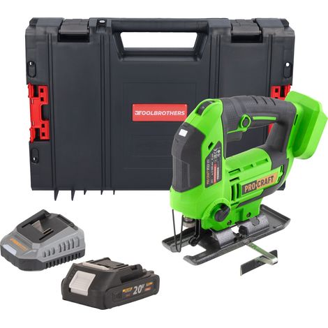 Procraft ST22 Akku Stichsäge 20 V 80 mm Brushless + 1x Akku 2,0 Ah + Ladegerät + RHINO Toolcase (1/5)
