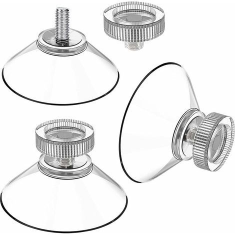 Suction Cup Set of 25 Suction Cups Ø 40 mm M4 - Transparent suction cups with knurled nut (1/5)