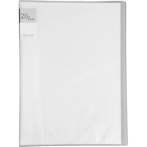 Porte-documents réutilisable - Classeur en plastique - Organiseur de fichiers-42.00X29.70X2.00CM-White (1/4)