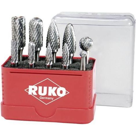 Ruko 116002 Juego de 10 fresas de carburo de alta eficacia