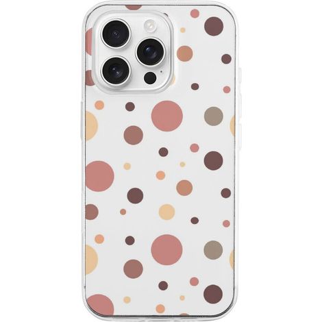 Custodia per iPhone 16 Pro in TPU a pois: ultra sottile, antiurto, anti-ingiallimento, antigraffio, compatibile con la ricarica wireless e migliora la presa.