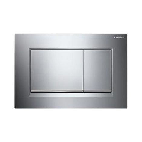 Placa 2 pulsadores "Sigma 30" Geberit cromo brillo/borde inferior satinado (1/2)