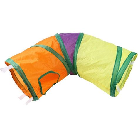 Zusammenklappbarer Katzentunnel, Katzenspielzeug, Spieltunnel aus strapazierfähigem Polyester (1/5)