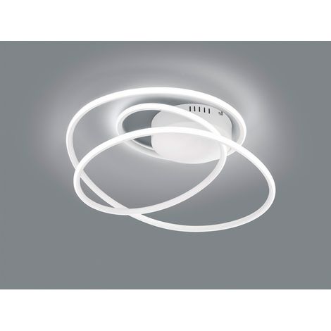 LED Deckenleuchte BOLOGNA Metall Weiß matt 3 Stufen Dimmer, Ø 50cm (1/5)