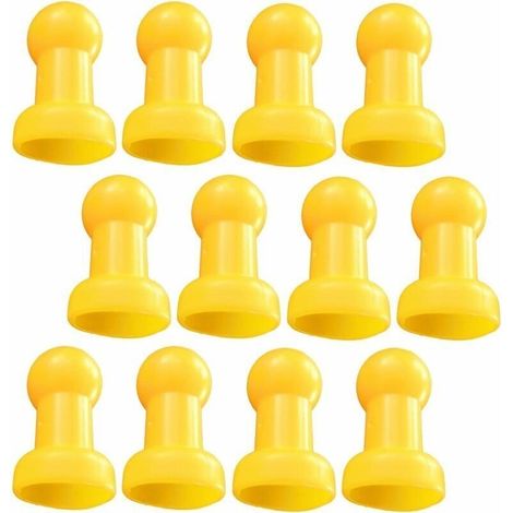 12 x Bouchons de Trampoline Capuchons de Poteau Accessoires de Trampoline 8x5cm Jaune - (1/4)