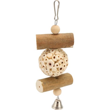 Jouets à mâcher pour perroquets, en bois tendre, léger, suspendu, réduction de l'anxiété, à mâcher pour oiseaux, Hamster (1/5)