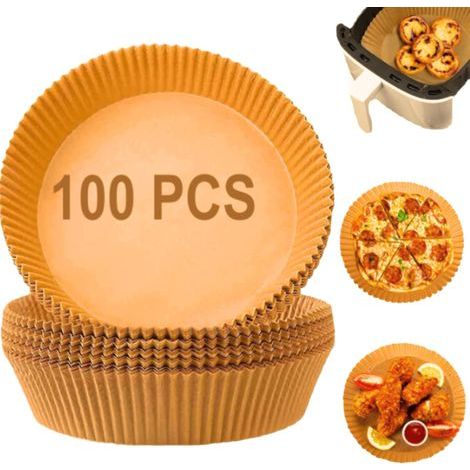 100-piece 16cm parchment paper for air fryers, non-stick baking sheets, accessories for air fryers, fryers, ovens, and microwaves, oil-free, BPA-free. (1/5)
