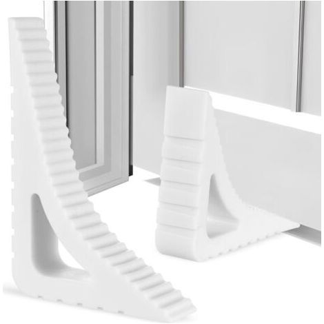 2 x Rubber Door and Window Stoppers, Ventilation Window Wedges, No Drilling Door Wedges, Storm Window Fasteners (1/5)