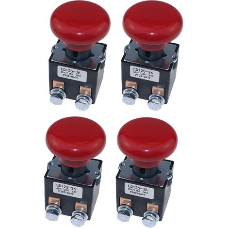4 interrupteurs d'arrêt d'urgence ED125-36 48V 125A pour Big Joe EZ30 E30 D40 EZ40 111551000800 (1/5)