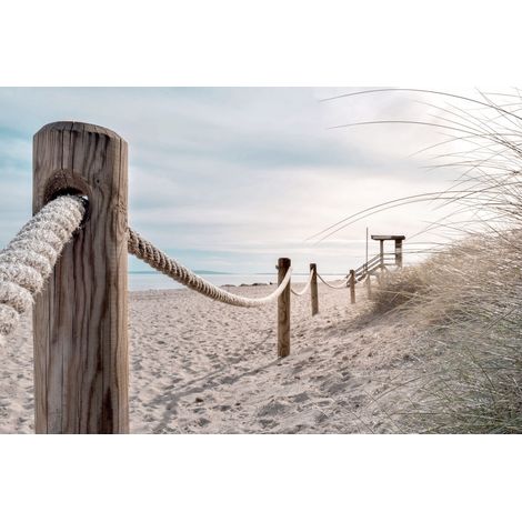 Tableau sur toile clôture de corde 30x45 cm - Impression sur Toile Murale Décorative - Image imprimée en HD sur Toile - Toile sur Châssis en Bois FSC - Fabriqué en France