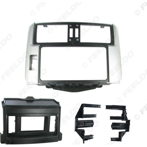Suitable for Toyota Prado GX/150, dual-chip DVD modification frame, navigation panel front frame, titanium left side (1/2)