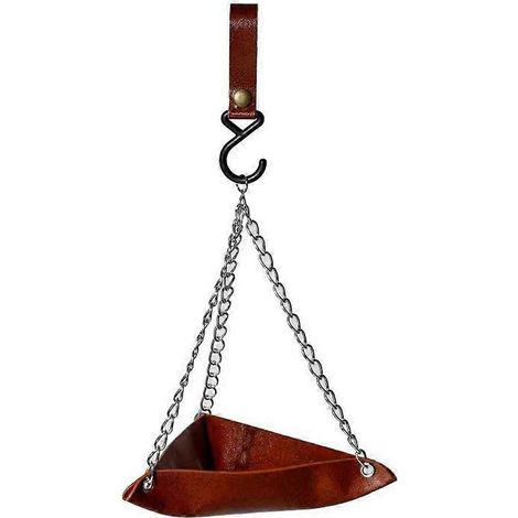 Mangeoire à oiseaux suspendue, abreuvoir pour oiseaux de jardin, mangeoire extérieure pour terrasse, marron (1/5)
