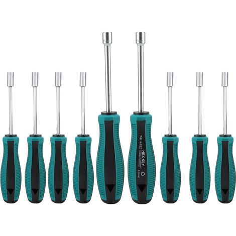 Set mit 9 magnetischen Schraubendrehern mit Kreuz- und Schlitzspitzen für Haushaltsreparaturen (1/5)