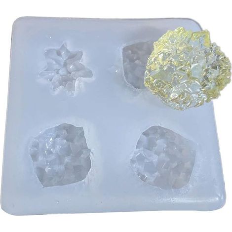 Decorazioni fatte a mano, stampo per fusione di pietre di cristallo, resina a grappolo, resina imitazione, stampo originale in pietra, resina epossidica (1/2)