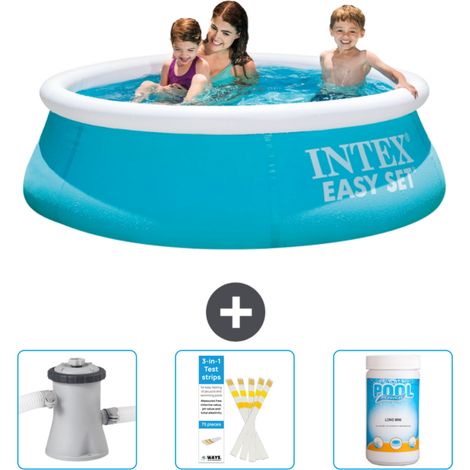 Intex runder aufblasbarer Easy Set-Pool – 183 x 51 cm – Blau – im Lieferumfang enthalten Accessoire CB73
