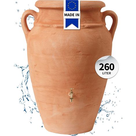 GARANTIA Regentonne ANTIK Wand-Amphore 260 Liter terrakotta (1/5)
