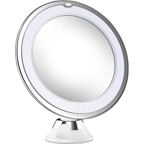 Miroir De Maquillage clair Grossissant 10X Rotation 360 Puissante Ventouse Verrouillable Miroir De Vanit Portable Odipie (1/5)