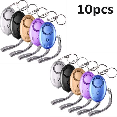 Alarme Personnelle, 10 Pièces 140Db Porte Cle Alarme D'Urgence Avec Torche Anti Agression Avec Lumière Led For Femmes, Enfants, Personnes Âgées (1/5)