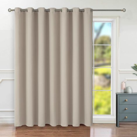 Rideau de Porte coulissante pour terrasse, séparateur de pièce, occultant, Isolation Thermique, 213,4 cm de Long, 254 cm de Large, 1 Panneau, Chameau (1/5)