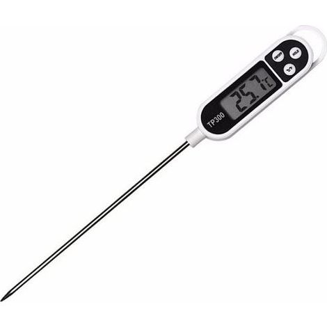 Digitales Küchenthermometer, Lebensmittelthermometer, Sofortthermometer mit langer Sonde, 5-Sekunden-Thermometer mit großem LCD-Display (1/5)