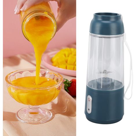 Batidora eléctrica portátil con batería integrada – Capacidad de 300 ml – Recargable por USB – Funcionamiento con un solo botón – Verde oscuro (1/5)