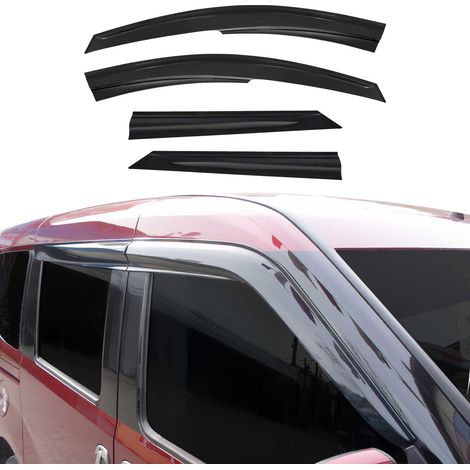 Déflecteurs De Vent Pluie d'air Compatible avec Dacia Logan 2013-2019 Acrylique 4 Pcs (1/5)
