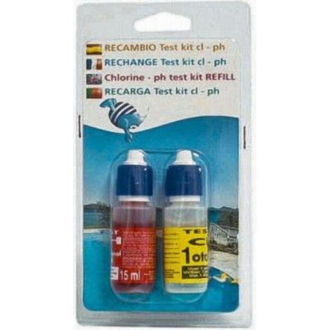 FPLUS recambio oto-phenol blister , El recambio TEST KIT pH-Chloro incluye los reactivos para la determinación del pH y la detección del
cloro residual.
Expositor: incluye 15 uds r (1/2)