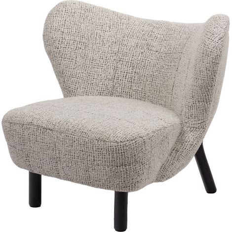 Fauteuil en bouclette blanche balthazar - 87x77cm - Blanc (1/3)