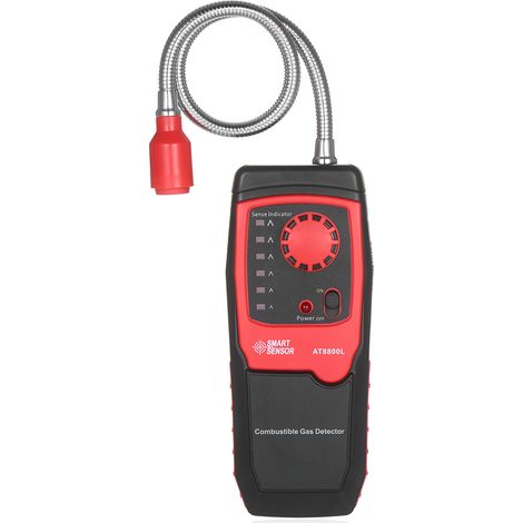 SMART SENSOR Tragbarer Leckdetektor für Propan, Methan und Erdgas, brennbares Prüfgerät, Schnüffler mit Ton, Licht, Alarm, empfindlich, einstellbar