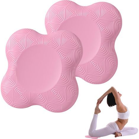 Lot de 2 coussins de yoga, genouillèes, antidéapants, accessoies de yoga, ésistants à l'usue, pou potége les genoux, les chevilles, les mains et les coudes, pou la gymnastique, le (1/5)