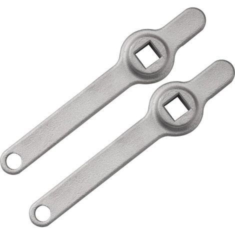 Clé Purge Radiateur, 2 Pièces Cle Purgeur Radiateur, Cle de Purge pour Radiateur, Carrée Clé Radiateur à Long Manche, Acier Inoxydable Purge Radiateur (1/4)