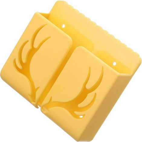 Ce support mural pour télécommande, orné d'un motif de bois de cerf, est idéal pour les chambres et les salons et peut être installé sans clous. (1/5)