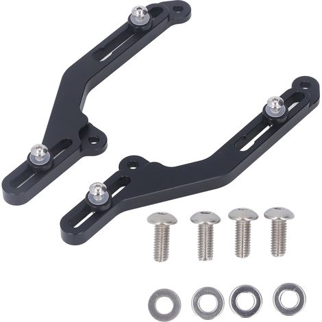 Elevador de parabrisas de aluminio negro para Honda NC750X 2021 - 2 soportes ajustables y kit de tornillos (1/5)