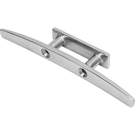Taquet d'amarrage bas plat 10 pouces, 2 trous, fixe-corde en acier inoxydable 316 pour bateau yacht. (1/5)
