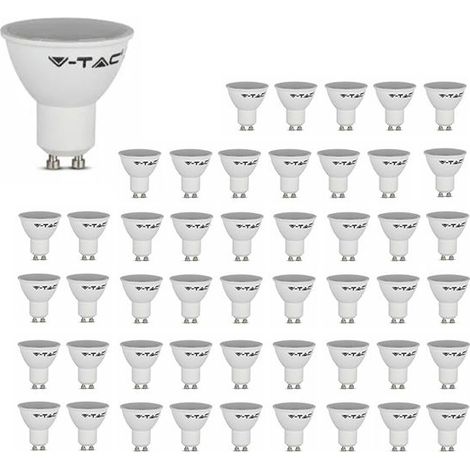 Lot de 50 Spots LED GU10 4,5W 100° Opal V-TAC VT-1975 - 110 ° - Blanc froid - 6500K (1/5)