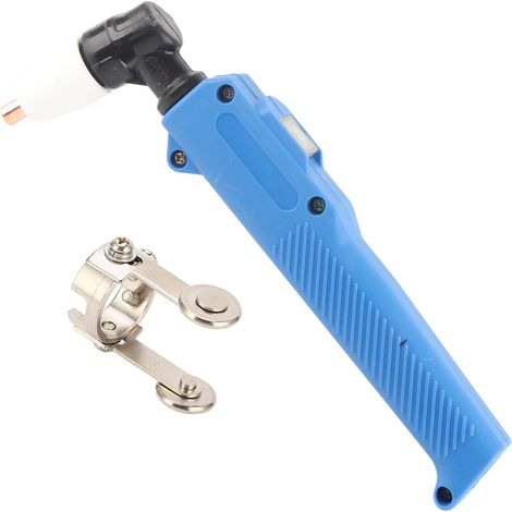 Tête de torche à plasma PT31 manche courbé portable pour découpe plasma avec roulette guide en cuivre bleu (1/5)