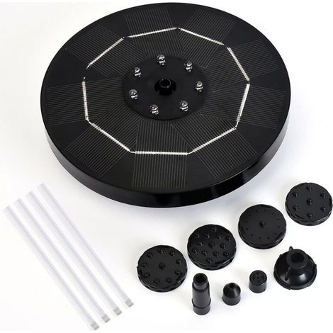 Solarbetriebene Springbrunnenpumpe, Teichpumpe, 3,5 W (schwarzes Zubehör) (1/5)