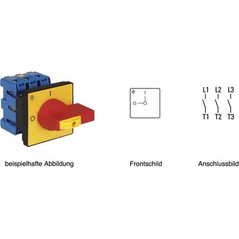 Kraus&Naimer Hauptschalter Not-Aus 63A,22KW,3pol. KG64B T203/04 E