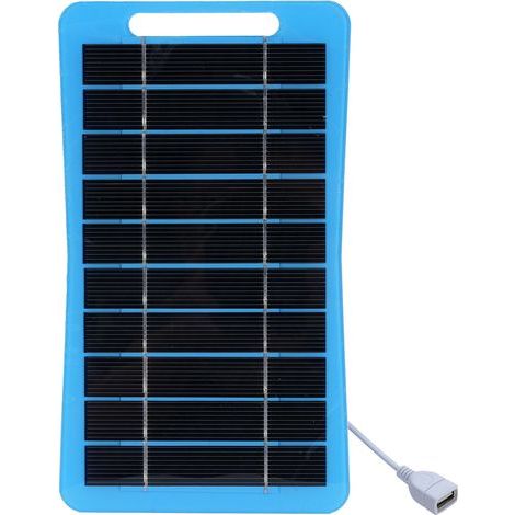 5W 5V Monocrystalline Solar Panel - Lightweight, Portable with Handle, for Travel and Camping (1/5)