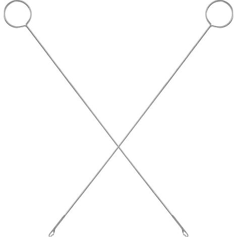 Stück Edelstahl-Häkelnadeln mit langer Schlaufe, Nähgürtel, Zitierwerkzeug, DIY-Strickzubehör-26.50X0.50X0.50CM (1/3)